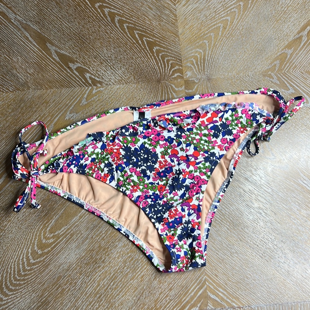 J. CREW Plus Size String Bikini Bottom in Watermark Floral Print 3X
